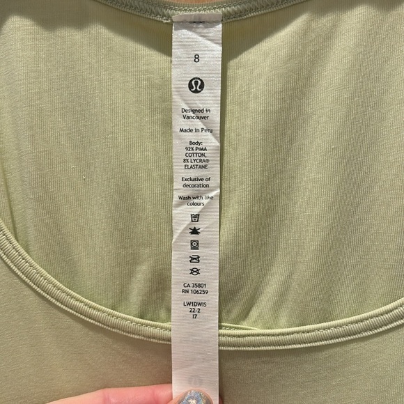 Lululemon Midi Dress Pima Open Back Green Size 8 - Picture 4 of 6
